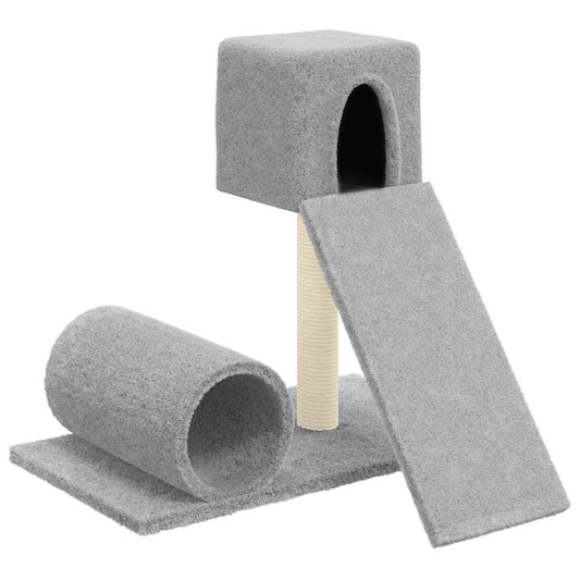 Rascador Para Gatos Con Postes De Sisal Gris Claro 59 Cm_0