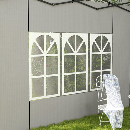 Paredes Laterales Outsunny Pe Blanco 293x193 Cm_4