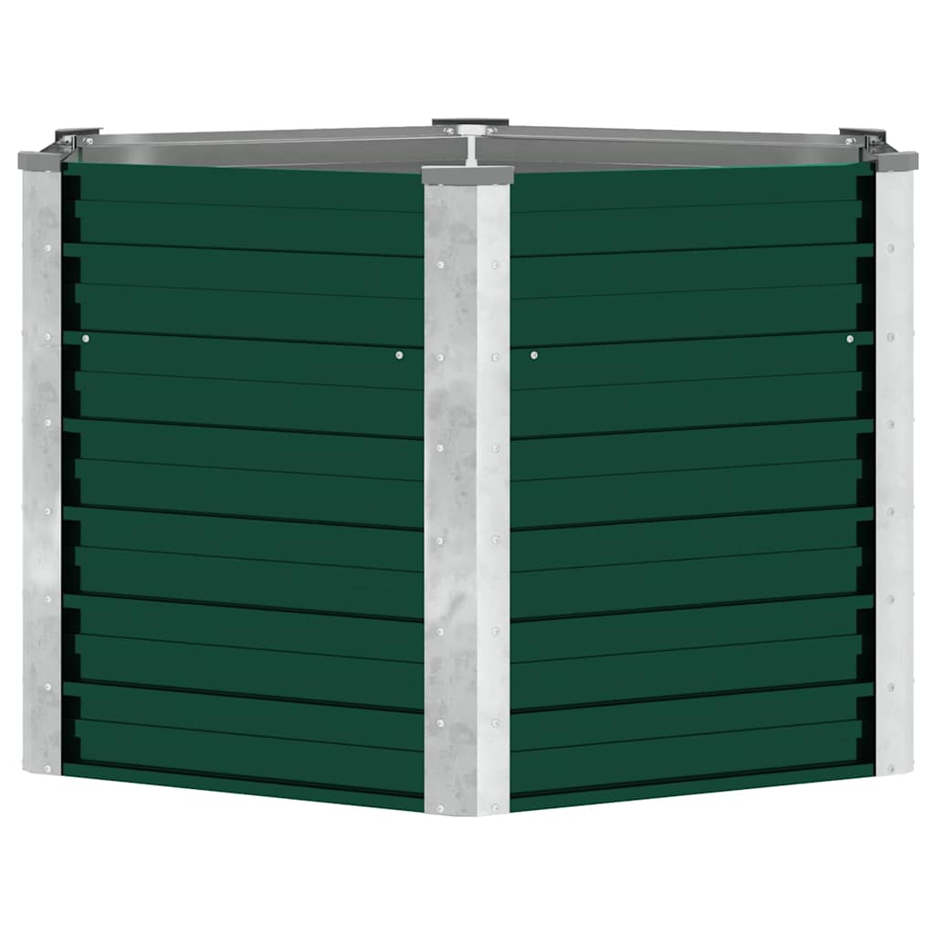 Arriate De Jardín De Acero Galvanizado Verde 129x129x77 Cm_3