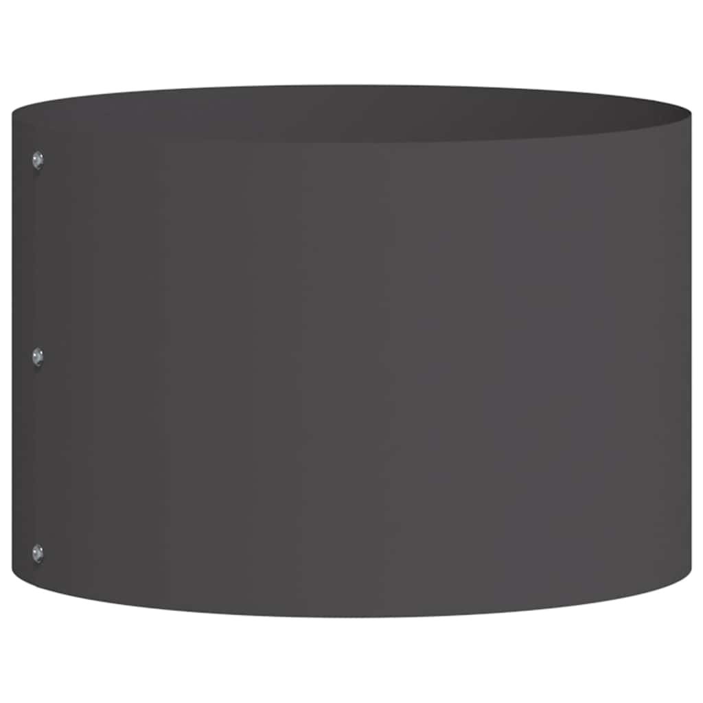 Anillo Para Maceta Negro 30 X 30 X 20 Cm Acero Laminado En Frío_0