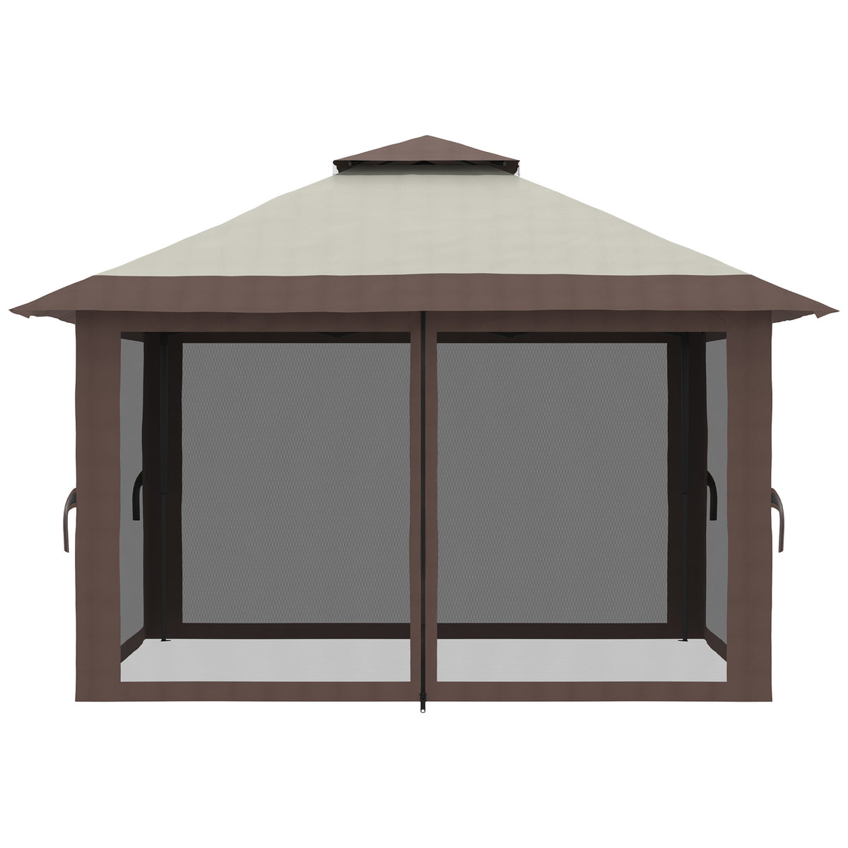 Outsunny Carpa Plegable Pop-up 4x4x2,8 M Altura Ajustable Protección Uv50+_4