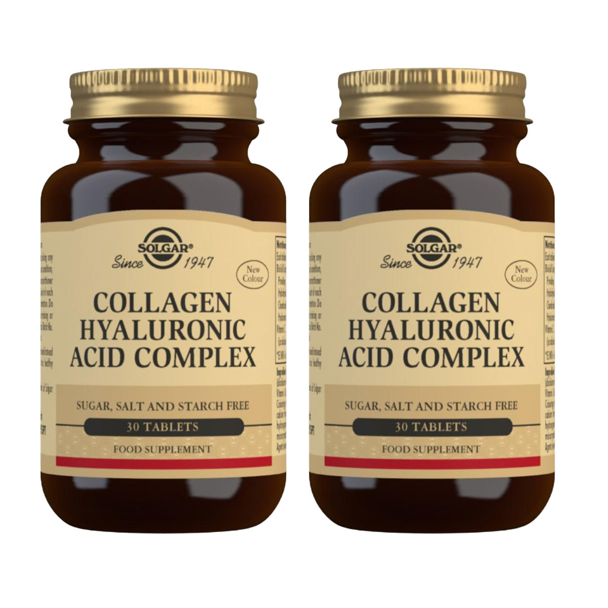 Pack 2x Colágeno ácido hialurónico complex 30 comp 120 mg-Solgar