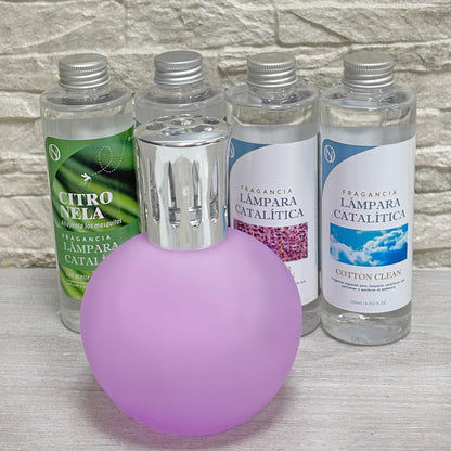 Lámpara Catalítica Fucsia Mate + Fragancia Lollipop 500 Ml - Elimina Malos Olores, Impurezas Y Perfuma_3