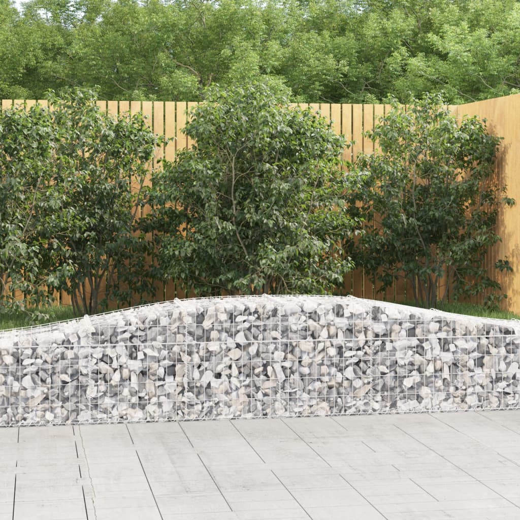 Cestas De Gaviones 5 Uds Forma De Arco Hierro 400x50x40/60 Cm_1