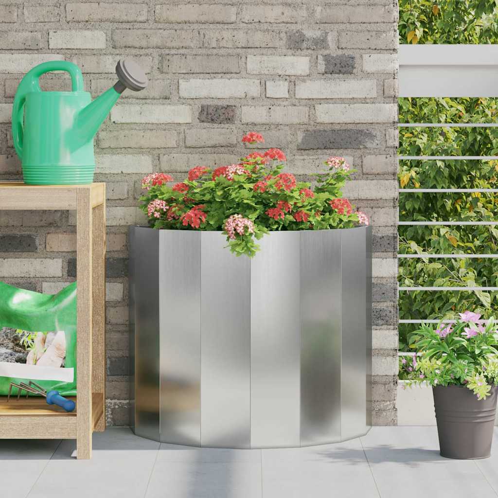Jardinera Plateado 60 X 30 X 50 Cm Acero Galvanizado_1