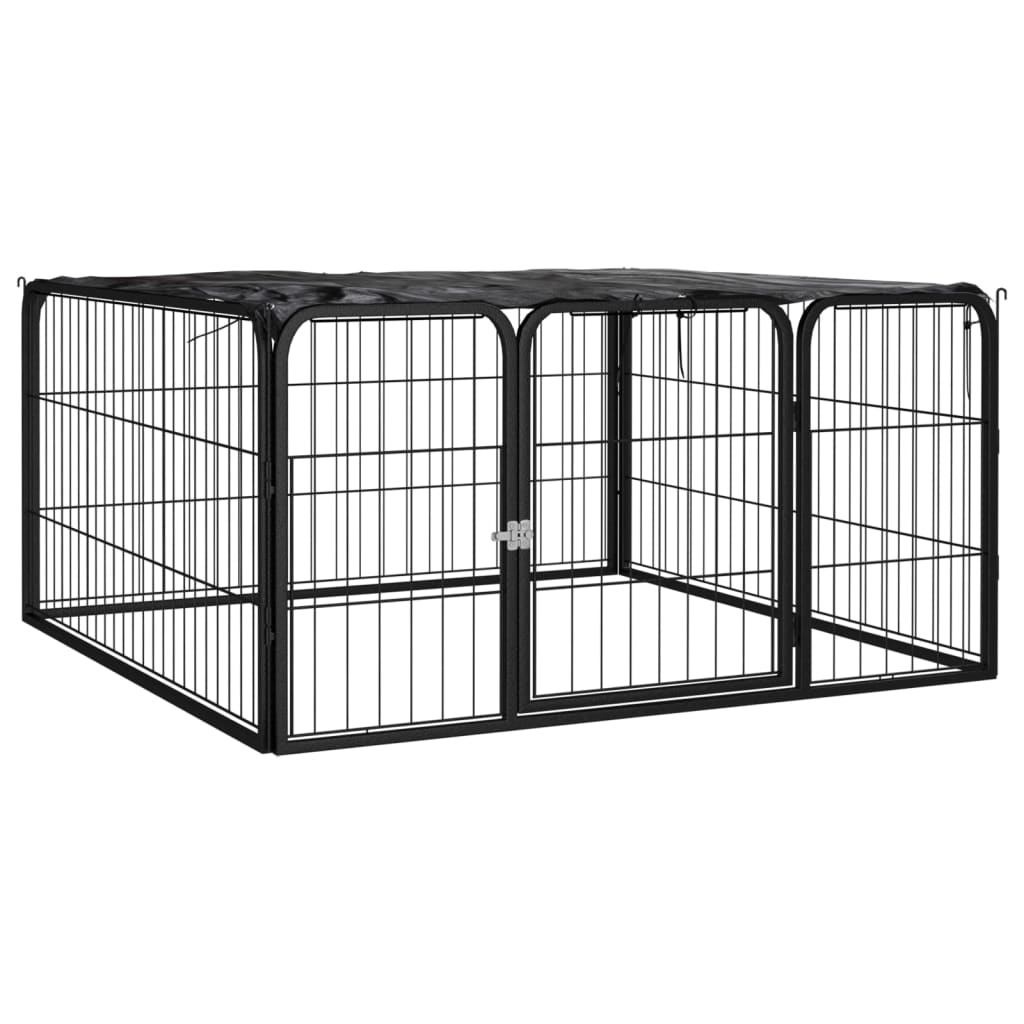Corral Para Perros 4 Paneles Acero Con Recubrimiento En Polvo_1