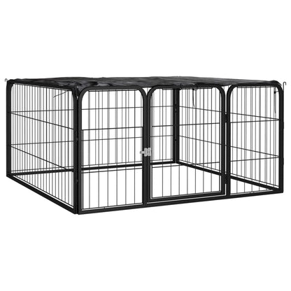 Corral Para Perros 4 Paneles Acero Con Recubrimiento En Polvo_1