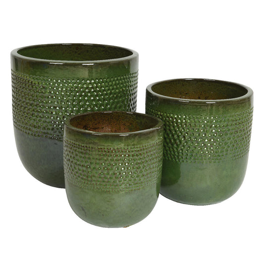 Macetero Terracota Verde 38cm_0