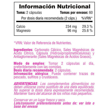 Calcio Y Magnesio - 120 Cápsulas Vegetales - Magnesio - Smart Supplements_4