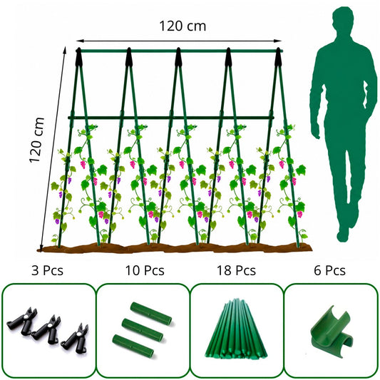 Soporte Enrejado Trepadoras 120x120 Cm Nyana Garden | Estructura En A | Huerto Y Jardín_0