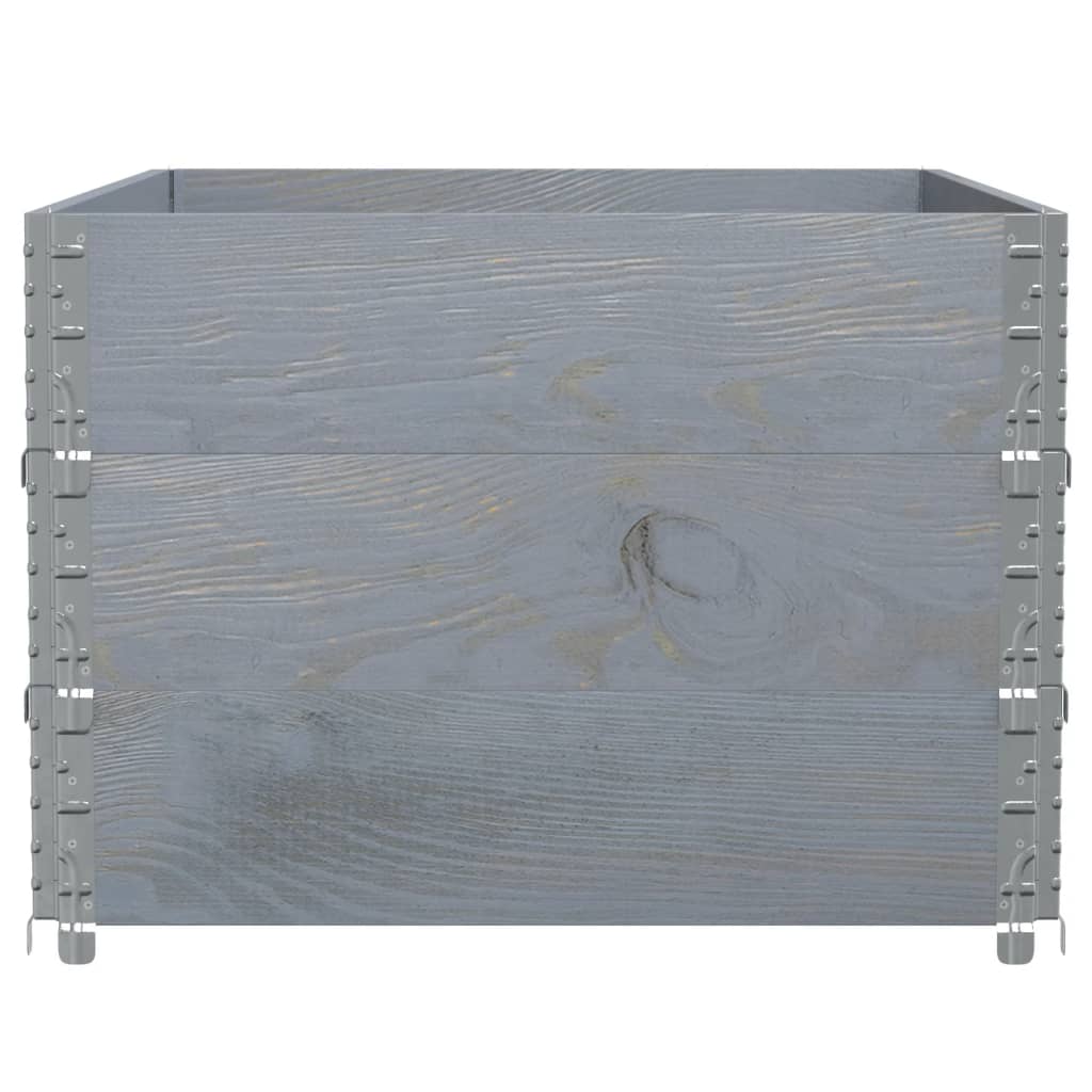 Jardinera De Madera Maciza De Pino Gris 120x80 Cm_3