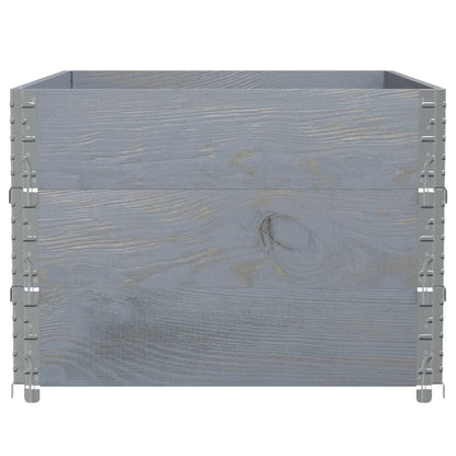 Jardinera De Madera Maciza De Pino Gris 120x80 Cm_3