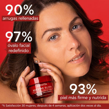 Crema lift arrugas &amp; firmeza - Textura rica BEEVINE ELIXIR, APIVITA 50 ml