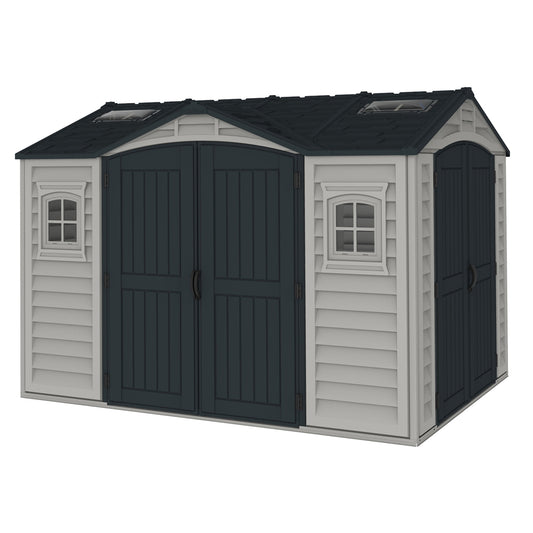 Caseta Jardín Apex Pro Plus 10.5×8 Pvc Gris Claro/oscuro_0