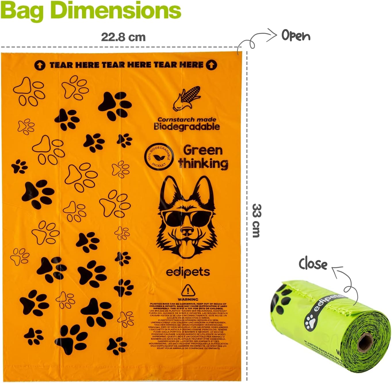 Bolsas De Caca Para Perros Biodegradables 36 Rollos_1