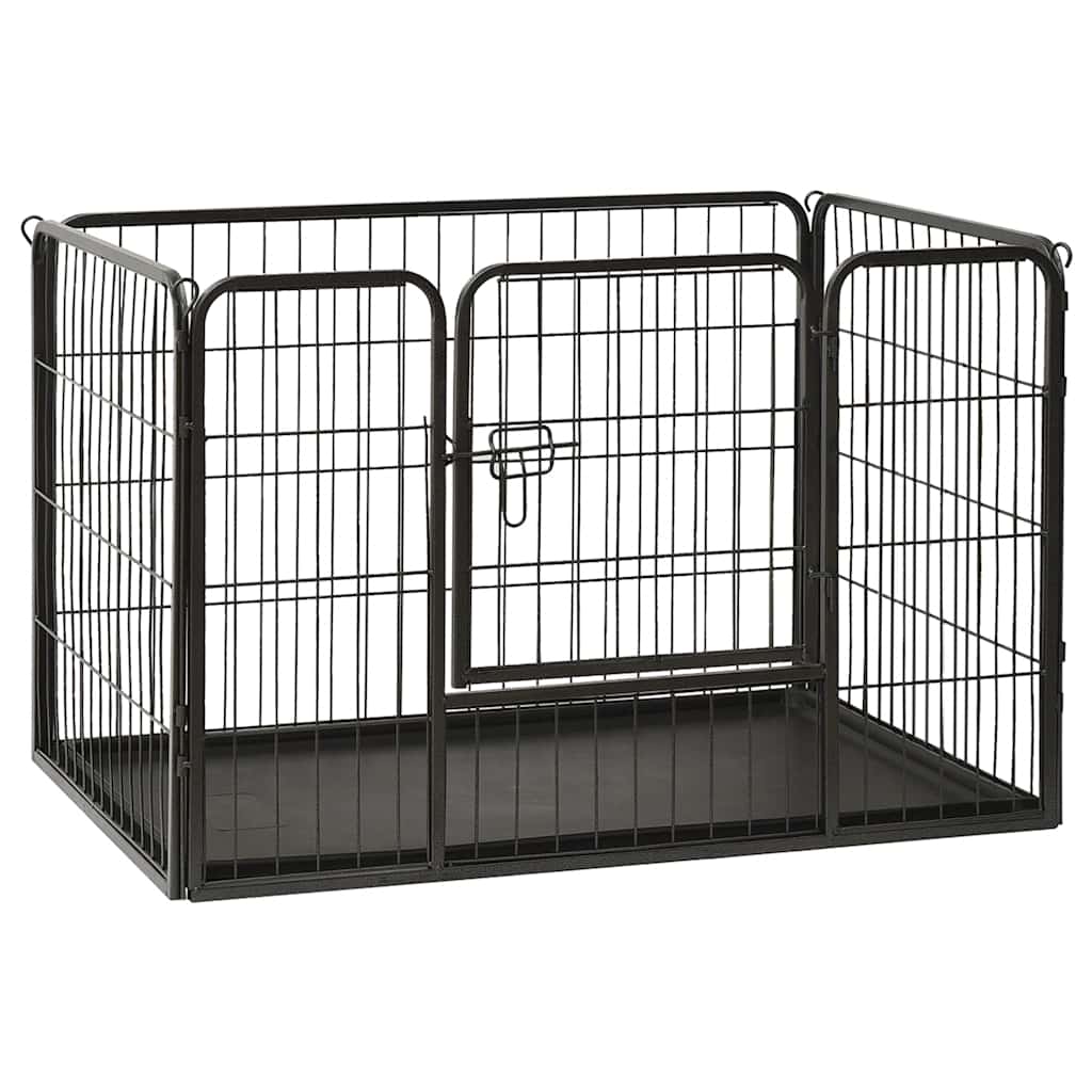 Corral Para Perros Cachorros Acero 91,5x59x61 Cm_1