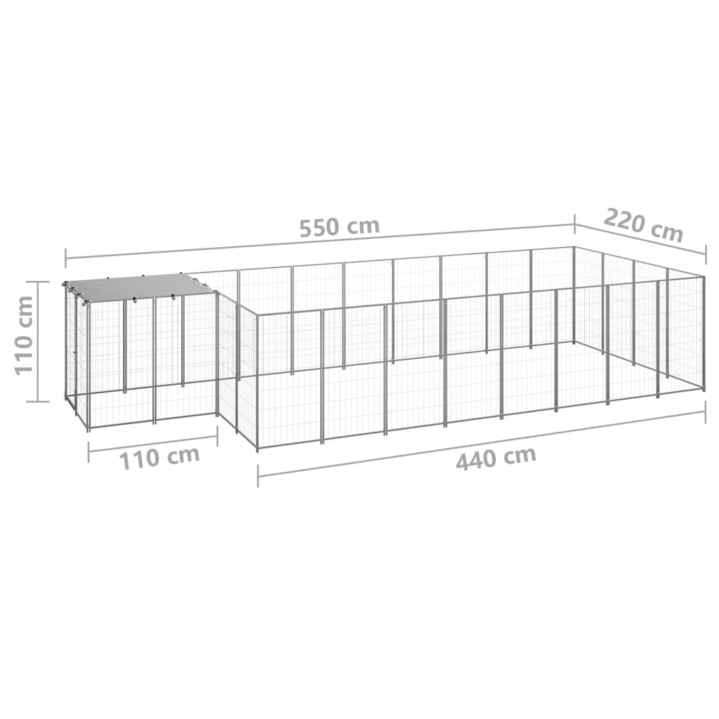 Perrera Plateada 10,89 M² Acero_5