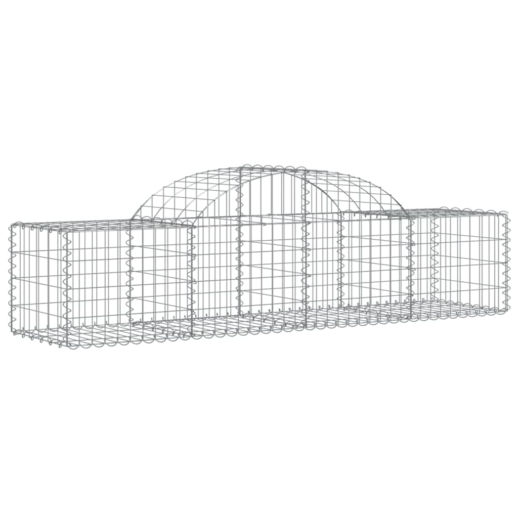 Cestas De Gaviones 30 Uds Forma De Arco Hierro 200x50x40/60 Cm_2