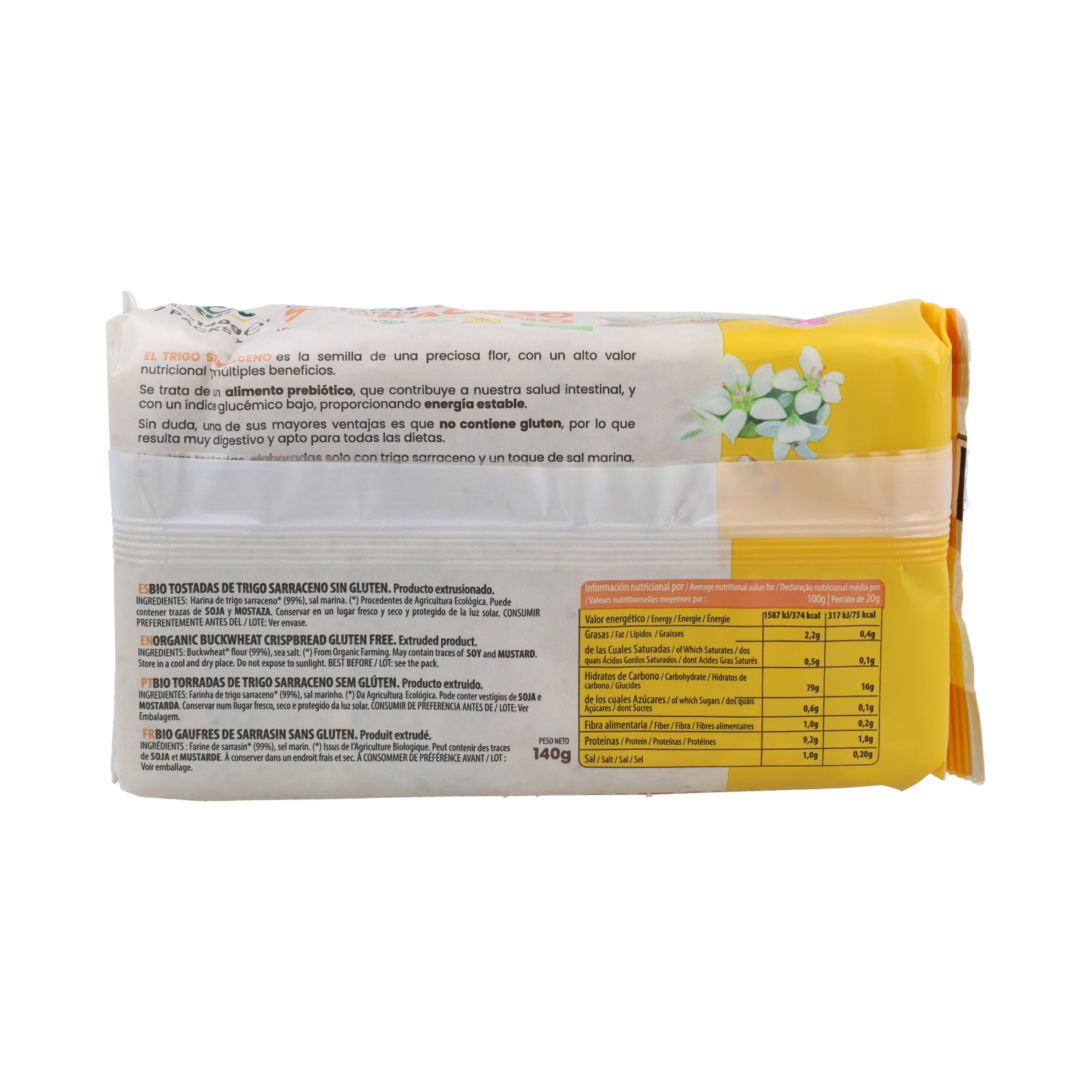 Tostada de trigo sarraceno sin gluten Sol Natural 140g BIO