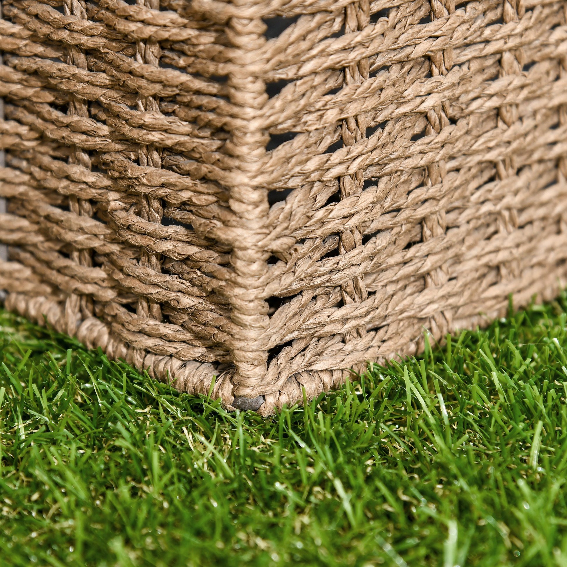Outsunny Césped Artificial De 10 Piezas 30x30 Cm Altura De Hierba 25 Mm Verde_3
