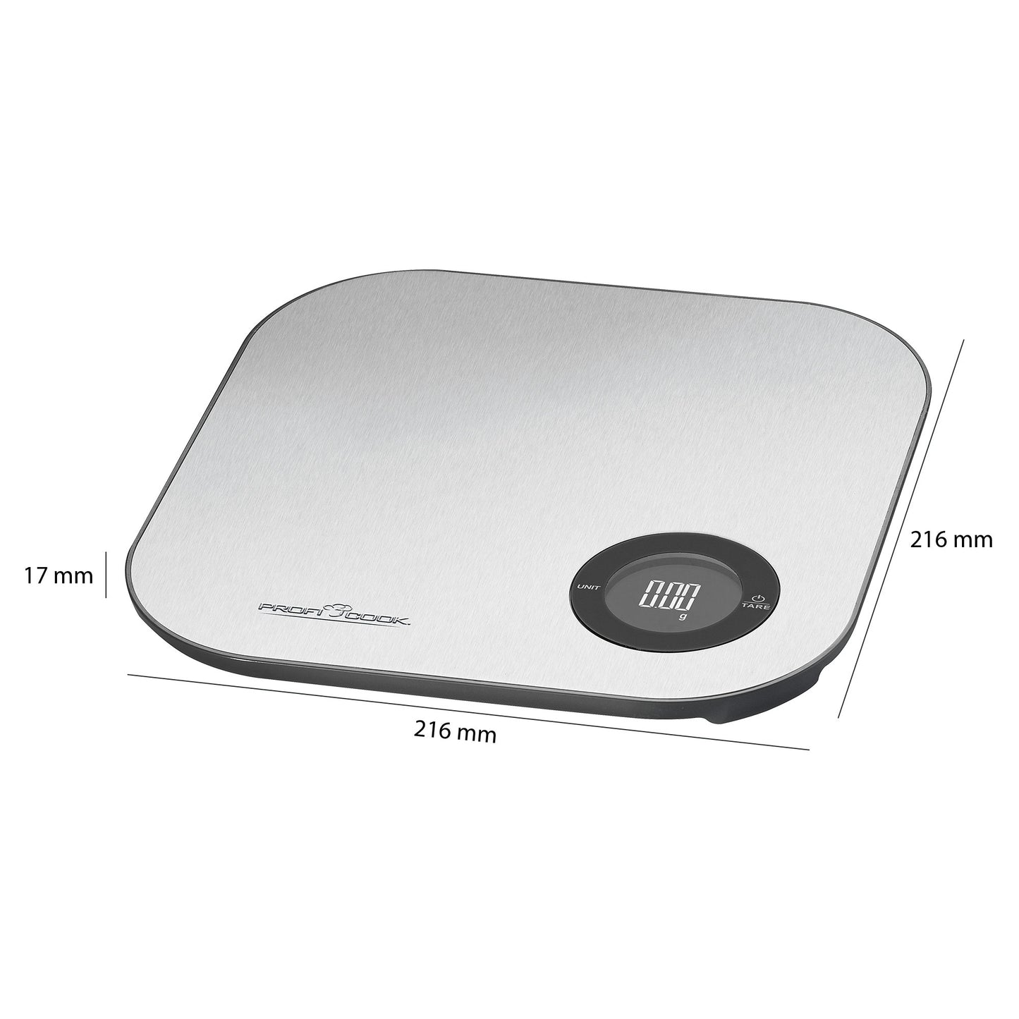 Báscula De Cocina Inteligente Bluetooth Con App, Precisión 1g, Hasta 5 Kg, Acero Inoxidable Proficook Kw 11158 Plata_4