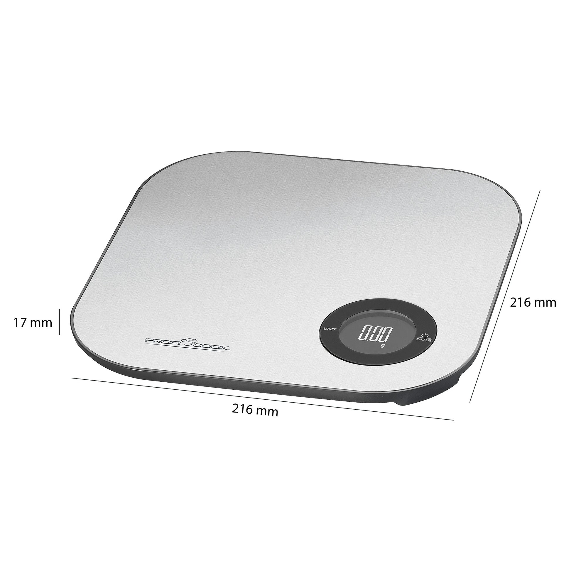 Báscula De Cocina Inteligente Bluetooth Con App, Precisión 1g, Hasta 5 Kg, Acero Inoxidable Proficook Kw 11158 Plata_4