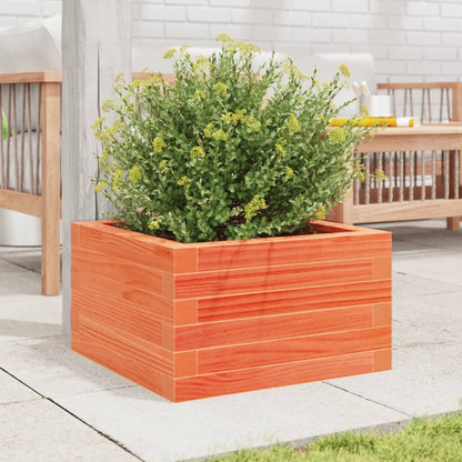 Jardinera De Madera Maciza De Pino Marrón Cera 40x40x23 Cm_2