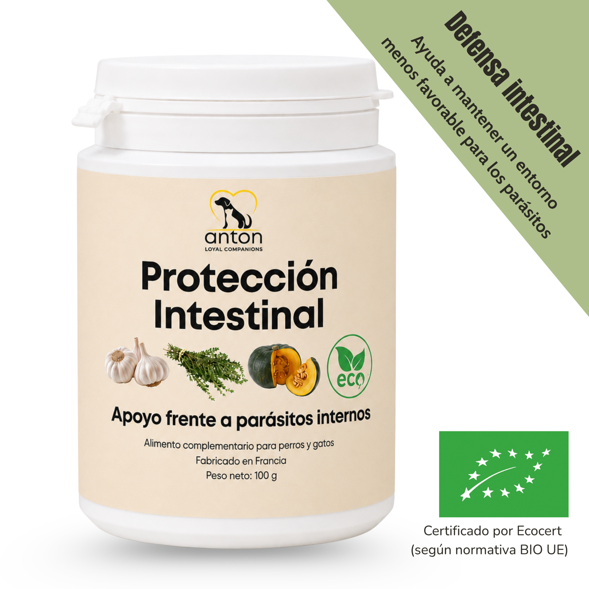 Protección intestinal ECO para perros y gatos – Lombrices y parásitos internos – 100 g_1
