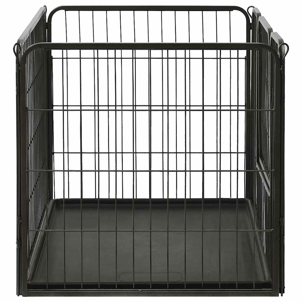 Corral Para Perros Cachorros Acero 91,5x59x61 Cm_3