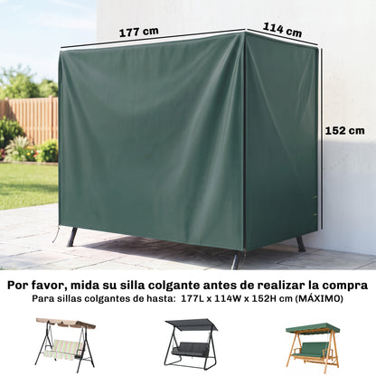 Outsunny Funda Columpios Jardín Cubierta Muebles De Exterior Con Cremallera_2