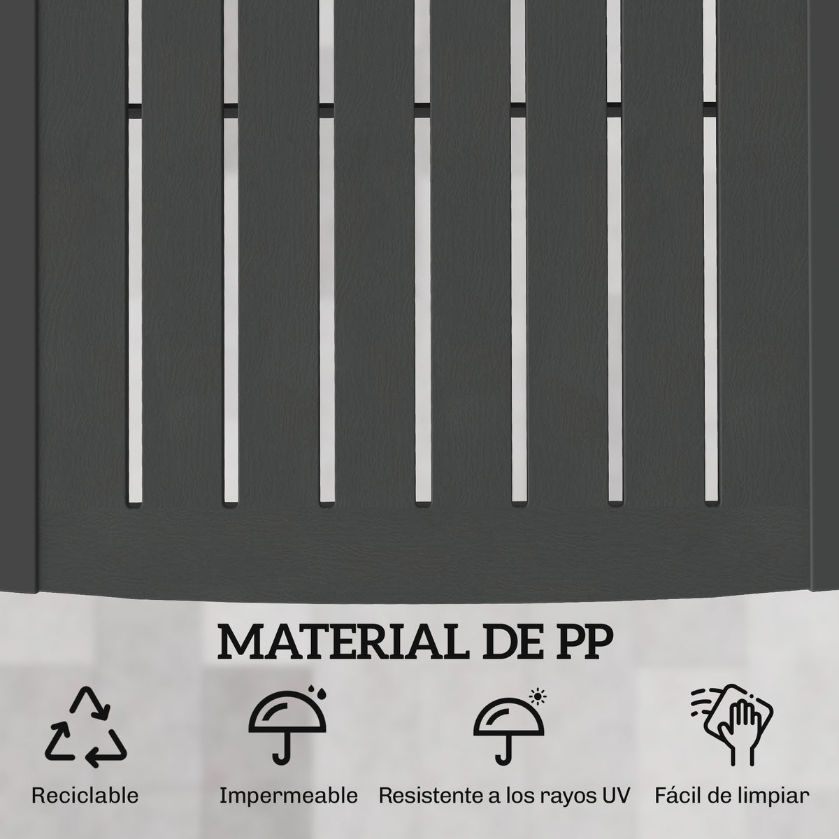 Outsunny Set De 2 Tumbonas De Jardín Exterior Reclinables Bandeja Lateral Gris_5