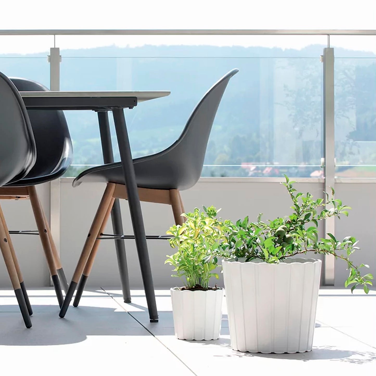 Maceta Boardee Basic 12l., Dimensiones (mm) 285x285x256, Color Blanco_3