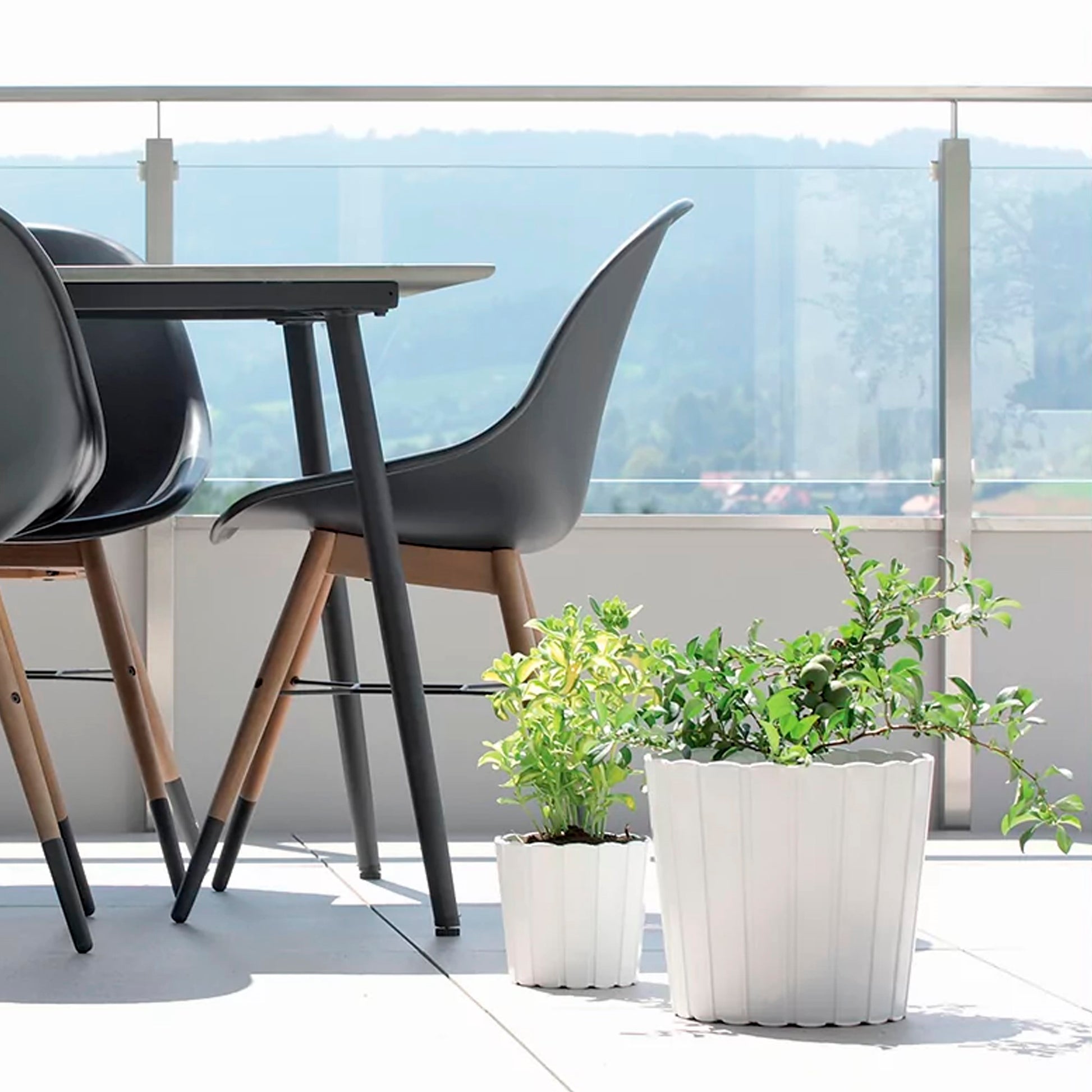 Maceta Boardee Basic 12l., Dimensiones (mm) 285x285x256, Color Blanco_3