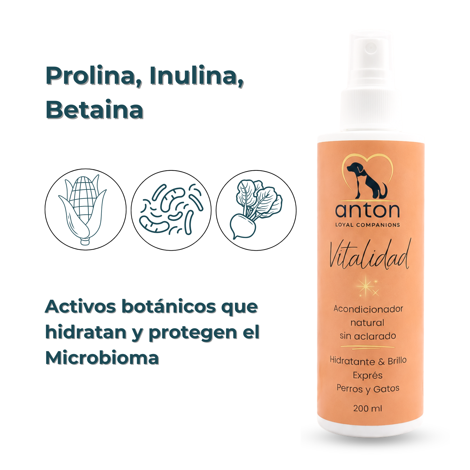 Acondicionador sin aclarado para el cuidado del pelaje de perros y gatos – Pack 3 x 200 ml_3