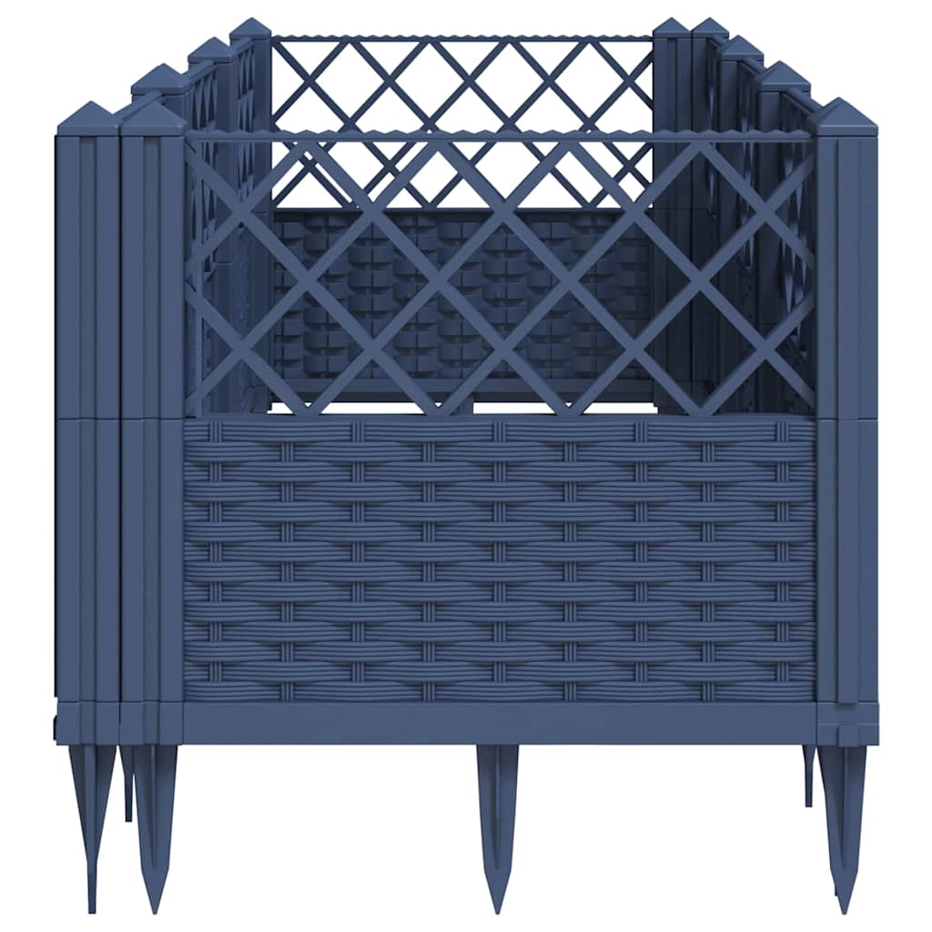Jardinera Con Clavijas Pp Azul Gris 123,5x43,5x43,5 Cm_3