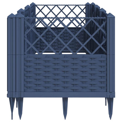 Jardinera Con Clavijas Pp Azul Gris 123,5x43,5x43,5 Cm_3