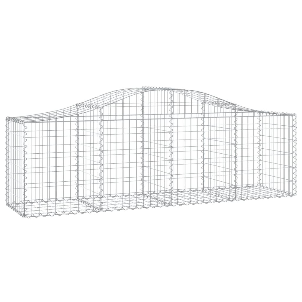 Cestas De Gaviones 4 Uds Forma De Arco Hierro 200x50x60/80 Cm_2
