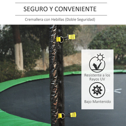 Homcom Red De Seguridad De Reemplazo Para Trampolín Redondo Ø305 Cm Negro_5