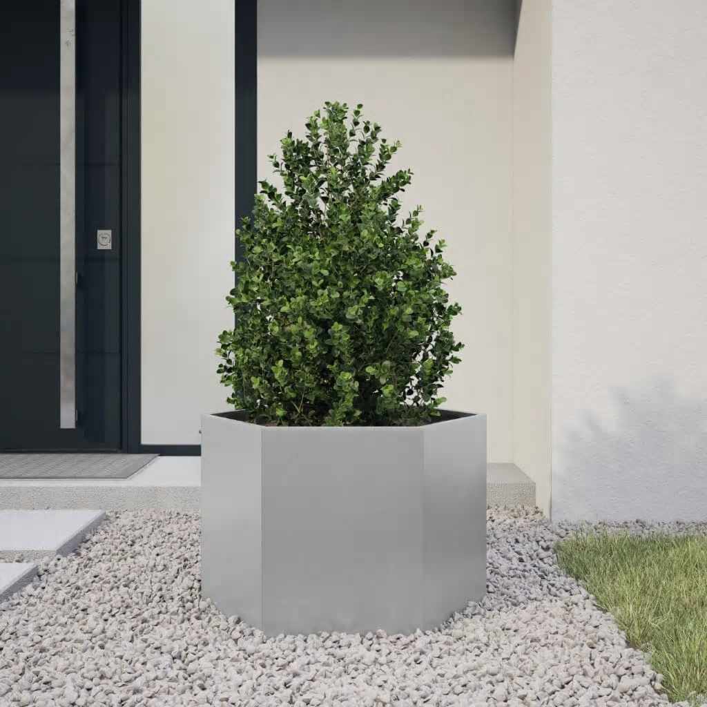 Jardinera Hexagonal Acero Galvanizado 69x60x45 Cm_1