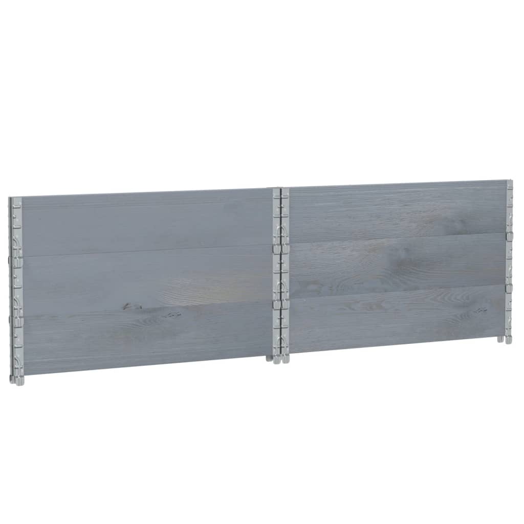 Jardinera De Madera Maciza De Pino Gris 100x100 Cm_5