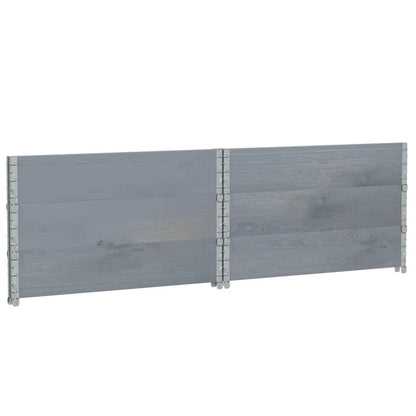 Jardinera De Madera Maciza De Pino Gris 100x100 Cm_5