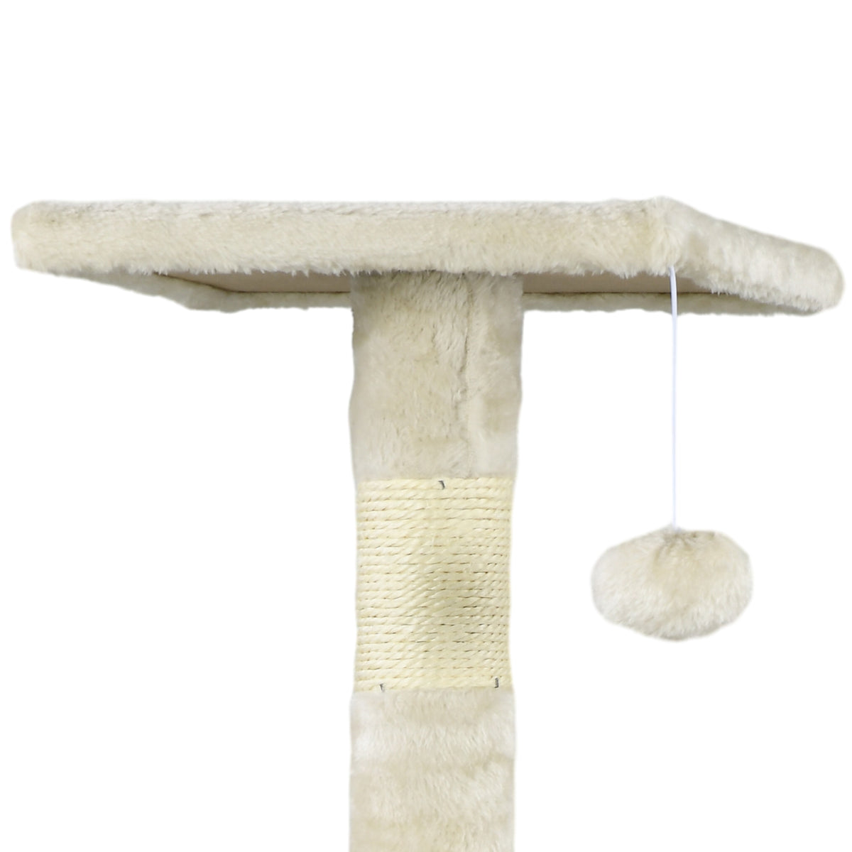 Pawhut Rascador Gato De 4 Pisos 116cm De Altura Árbol Poste Para Arañar Centro_4