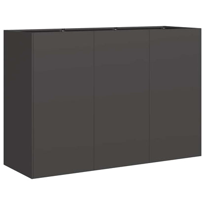 Jardinera De Acero Laminado En Frío Negro 120x40x80 Cm_0