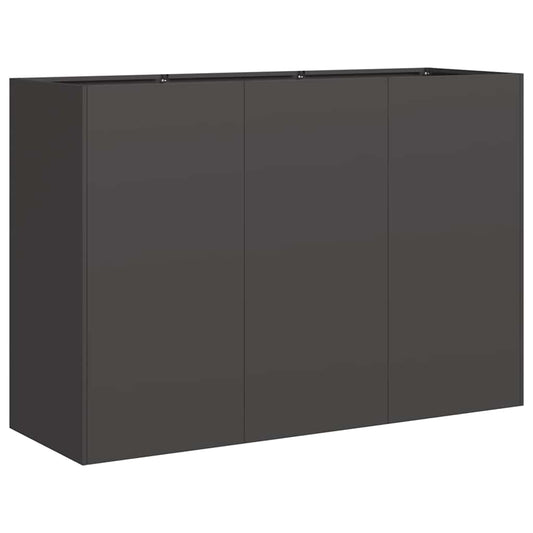 Jardinera De Acero Laminado En Frío Negro 120x40x80 Cm_0
