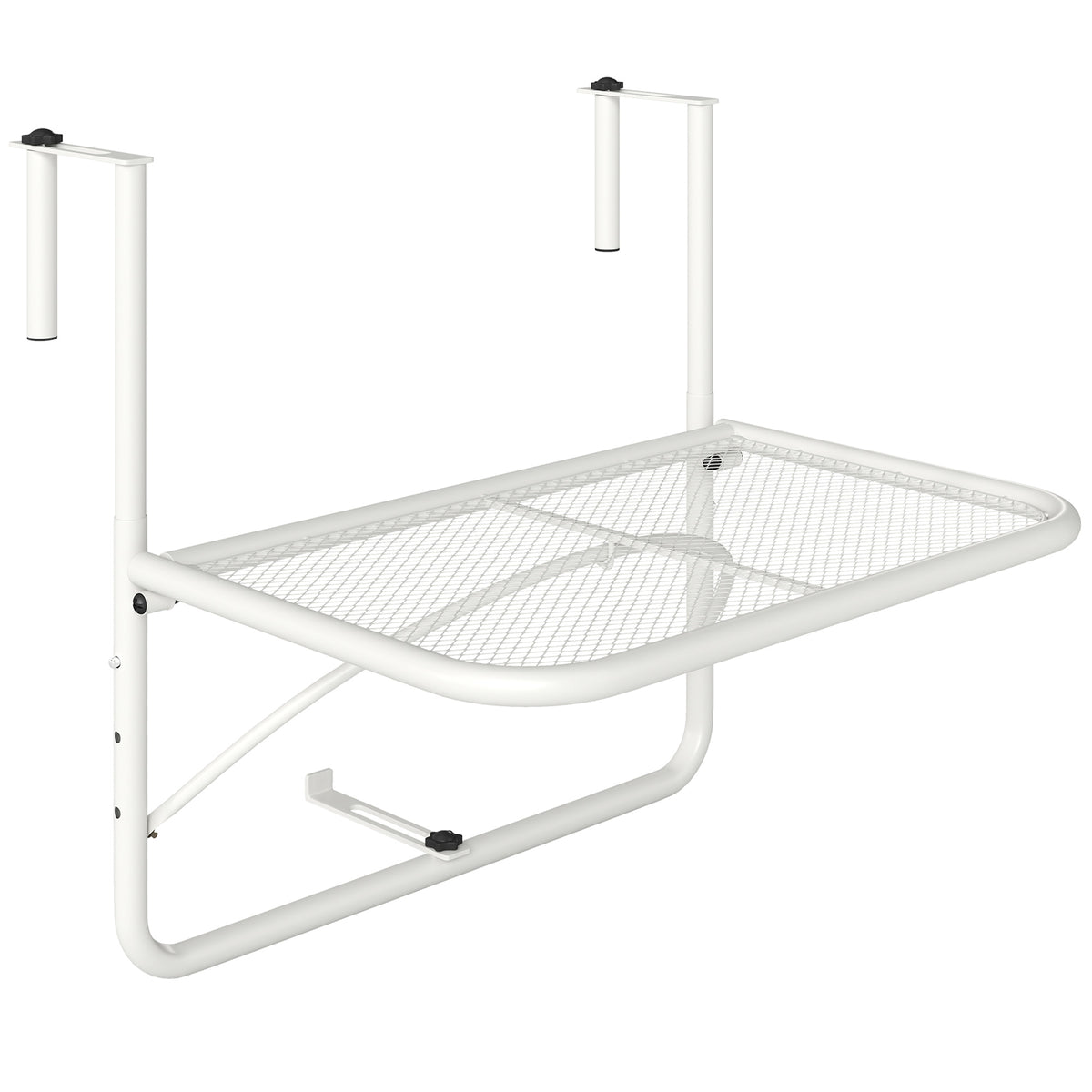 Outsunny Mesa Colgante Balcón Altura Ajustable En 3 Posiciones Carga 30kg_0