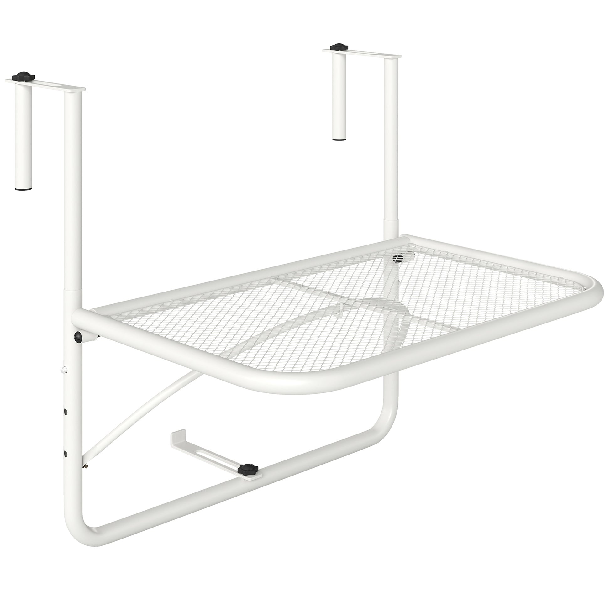 Outsunny Mesa Colgante Balcón Altura Ajustable En 3 Posiciones Carga 30kg_0