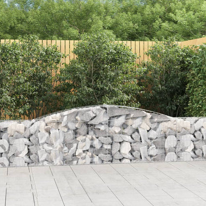 Cestas De Gaviones 5 Uds Forma De Arco Hierro 400x30x60/80 Cm_1