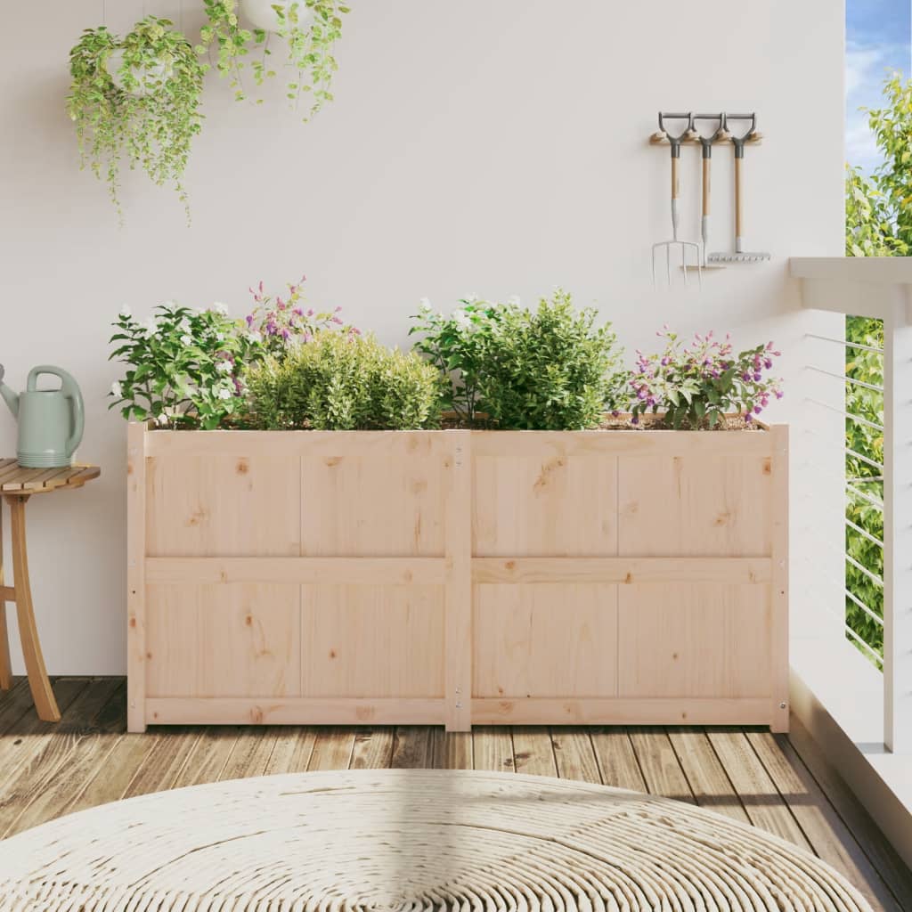 Jardinera De Madera Maciza De Pino 150x50x70 Cm_2