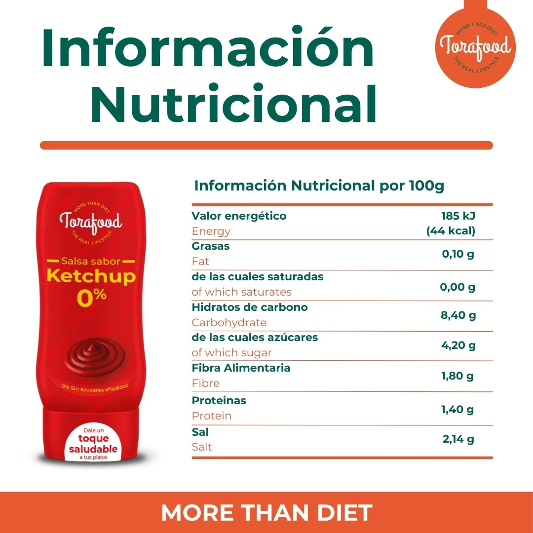 Salsa Zero Ketchup Torafood 330ml