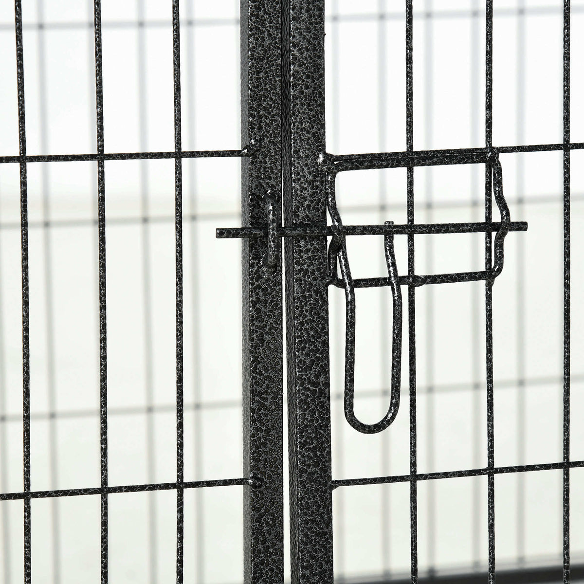 Pawhut Parque Para Perros De 12 Paneles Con 2 Puertas 80x60 Cm Gris_3
